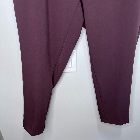 Torrid Stretch Woven Belted Straight Leg Trouser Pant - Raisin Brown Size 12 - Picture 7 of 14